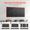 image:imageVEVOR Metal Pegboard Panels 24 x 12 Pegboard 4 Panels Heavy Duty Steel Peg Board Wall Organizer for Living Room Garage Tool Storage Workbench Office Organization Craft Room Kitchen Home Black48 x 24