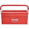 image:imageVEVOR Metal Tool Box 14inch 2Tier 3Tray Portable Folding Tool Chest Organizer with Handle amp Lock Hole Powder Coated Steel Cantilever Toolbox for Household Factory Warehouse Repair Shop Red2 Tier3 Tray