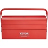 image:imageVEVOR Metal Tool Box 14inch 2Tier 3Tray Portable Folding Tool Chest Organizer with Handle amp Lock Hole Powder Coated Steel Cantilever Toolbox for Household Factory Warehouse Repair Shop Red3 Tier5 Tray
