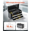 image:imageVEVOR Metal Tool Box 205inch Portable Metal Tool Box with 4 Drawers Small Tool Chest with EVA Liners Ball Bearing Slide Drawers Locking amp Powder Coated Finish MultiFunction Tool Organizer20 in