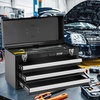image:imageVEVOR Metal Tool Box 205inch Portable Metal Tool Box with 4 Drawers Small Tool Chest with EVA Liners Ball Bearing Slide Drawers Locking amp Powder Coated Finish MultiFunction Tool Organizer20 in