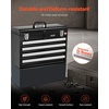 image:imageVEVOR Metal Tool Box 205inch Portable Metal Tool Box with 4 Drawers Small Tool Chest with EVA Liners Ball Bearing Slide Drawers Locking amp Powder Coated Finish MultiFunction Tool Organizer205 x 86 x 142 in