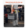image:imageVEVOR Metal Tool Box 205inch Portable Metal Tool Box with 4 Drawers Small Tool Chest with EVA Liners Ball Bearing Slide Drawers Locking amp Powder Coated Finish MultiFunction Tool Organizer205 x 86 x 142 in