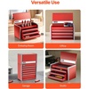 image:imageVEVOR Metal Tool Box 86inch Portable Metal Tool Box with 3 Drawers Small Tool Chest with EVA Liners and PP Feet Pads HeavyDuty Steel With Ball Bearing Opening and Powder Coated Finish Red