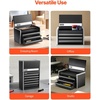 image:imageVEVOR Metal Tool Box 86inch Portable Metal Tool Box with 3 Drawers Small Tool Chest with EVA Liners and PP Feet Pads HeavyDuty Steel With Ball Bearing Opening and Powder Coated Finish Black