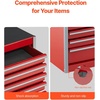 image:imageVEVOR Metal Tool Box 86inch Portable Metal Tool Box with 5 Drawers Small Tool Chest with EVA Liners and PP Feet Pads HeavyDuty Steel With Ball Bearing Opening and Powder Coated Finish Red
