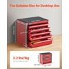 image:imageVEVOR Metal Tool Box 86inch Portable Metal Tool Box with 5 Drawers Small Tool Chest with EVA Liners and PP Feet Pads HeavyDuty Steel With Ball Bearing Opening and Powder Coated Finish Red