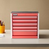image:imageVEVOR Metal Tool Box 86inch Portable Metal Tool Box with 5 Drawers Small Tool Chest with EVA Liners and PP Feet Pads HeavyDuty Steel With Ball Bearing Opening and Powder Coated Finish Red
