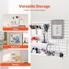 image:imageVEVOR Pegboard Combination Kit 11 x 11 Plastic Pegboard 4 Panels Peg Board Wall Organizer Kit with Accessories for Garage Tool Storage Kitchen Living Room Craft Room Office Bathroom Home White