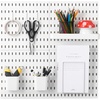 image:imageVEVOR Pegboard Combination Kit 11 x 11 Plastic Pegboard 4 Panels Peg Board Wall Organizer Kit with Accessories for Garage Tool Storage Kitchen Living Room Craft Room Office Bathroom Home White