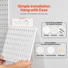 image:imageVEVOR Pegboard Combination Kit 11 x 11 Plastic Pegboard 4 Panels Peg Board Wall Organizer Kit with Accessories for Garage Tool Storage Kitchen Living Room Craft Room Office Bathroom Home White