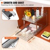 image:imageVEVOR Pull Out Cabinet Organizer 14 Wx212 Dx152 H Heavy 2 Tier Duty Slide Out Pantry Shelves ChromePlated Steel Roll Out Drawer for Under Sink 155 Wx225 Dx19 H Install Size for Cabinet14Wx212Dx152H