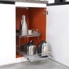 image:imageVEVOR Pull Out Cabinet Organizer 14 Wx212 Dx152 H Heavy 2 Tier Duty Slide Out Pantry Shelves ChromePlated Steel Roll Out Drawer for Under Sink 155 Wx225 Dx19 H Install Size for Cabinet14Wx212Dx152H