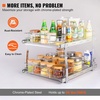 image:imageVEVOR Pull Out Cabinet Organizer 14 Wx212 Dx152 H Heavy 2 Tier Duty Slide Out Pantry Shelves ChromePlated Steel Roll Out Drawer for Under Sink 155 Wx225 Dx19 H Install Size for Cabinet20Wx212Dx152H