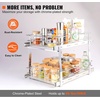 image:imageVEVOR Pull Out Cabinet Organizer 14 Wx212 Dx152 H Heavy 2 Tier Duty Slide Out Pantry Shelves ChromePlated Steel Roll Out Drawer for Under Sink 155 Wx225 Dx19 H Install Size for Cabinet14Wx212Dx152H