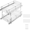 image:imageVEVOR Pull Out Cabinet Organizer 14 Wx212 Dx152 H Heavy 2 Tier Duty Slide Out Pantry Shelves ChromePlated Steel Roll Out Drawer for Under Sink 155 Wx225 Dx19 H Install Size for Cabinet12W x 21Dx152H