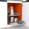 image:imageVEVOR Pull Out Cabinet Organizer 14 Wx212 Dx152 H Heavy 2 Tier Duty Slide Out Pantry Shelves ChromePlated Steel Roll Out Drawer for Under Sink 155 Wx225 Dx19 H Install Size for Cabinet20Wx212Dx152H