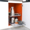 image:imageVEVOR Pull Out Cabinet Organizer 14 Wx212 Dx152 H Heavy 2 Tier Duty Slide Out Pantry Shelves ChromePlated Steel Roll Out Drawer for Under Sink 155 Wx225 Dx19 H Install Size for Cabinet17Wx212Dx152H