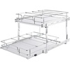 image:imageVEVOR Pull Out Cabinet Organizer 14 Wx212 Dx152 H Heavy 2 Tier Duty Slide Out Pantry Shelves ChromePlated Steel Roll Out Drawer for Under Sink 155 Wx225 Dx19 H Install Size for Cabinet20Wx212Dx152H
