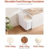 image:imageVEVOR Rice Storage Container 45Gallon20L x2 Capacity Large Dog Food Dispenser Bin Kitchen Ingredient Grain Cereal Flour Bin Pet food Containers with Wheels 2 Measuring Cups Airtight Lid 2 Pack27 Gallon