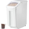 image:imageVEVOR Rice Storage Container 45Gallon20L x2 Capacity Large Dog Food Dispenser Bin Kitchen Ingredient Grain Cereal Flour Bin Pet food Containers with Wheels 2 Measuring Cups Airtight Lid 2 Pack45 Gallon1