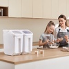 image:imageVEVOR Rice Storage Container 45Gallon20L x2 Capacity Large Dog Food Dispenser Bin Kitchen Ingredient Grain Cereal Flour Bin Pet food Containers with Wheels 2 Measuring Cups Airtight Lid 2 Pack45 Gallon2