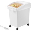 image:imageVEVOR Rice Storage Container 45Gallon20L x2 Capacity Large Dog Food Dispenser Bin Kitchen Ingredient Grain Cereal Flour Bin Pet food Containers with Wheels 2 Measuring Cups Airtight Lid 2 Pack52 Gallon3