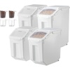 image:imageVEVOR Rice Storage Container 45Gallon20L x2 Capacity Large Dog Food Dispenser Bin Kitchen Ingredient Grain Cereal Flour Bin Pet food Containers with Wheels 2 Measuring Cups Airtight Lid 2 Pack45 Gallon235Gallon2