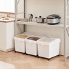 image:imageVEVOR Rice Storage Container 45Gallon20L x2 Capacity Large Dog Food Dispenser Bin Kitchen Ingredient Grain Cereal Flour Bin Pet food Containers with Wheels 2 Measuring Cups Airtight Lid 2 Pack105 Gallon 3 Set