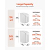 image:imageVEVOR Rice Storage Container 45Gallon20L x2 Capacity Large Dog Food Dispenser Bin Kitchen Ingredient Grain Cereal Flour Bin Pet food Containers with Wheels 2 Measuring Cups Airtight Lid 2 Pack45 Gallon235Gallon2