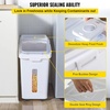 image:imageVEVOR Rice Storage Container 45Gallon20L x2 Capacity Large Dog Food Dispenser Bin Kitchen Ingredient Grain Cereal Flour Bin Pet food Containers with Wheels 2 Measuring Cups Airtight Lid 2 Pack114 Gallon