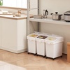 image:imageVEVOR Rice Storage Container 45Gallon20L x2 Capacity Large Dog Food Dispenser Bin Kitchen Ingredient Grain Cereal Flour Bin Pet food Containers with Wheels 2 Measuring Cups Airtight Lid 2 Pack52 Gallon3