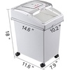 image:imageVEVOR Rice Storage Container 45Gallon20L x2 Capacity Large Dog Food Dispenser Bin Kitchen Ingredient Grain Cereal Flour Bin Pet food Containers with Wheels 2 Measuring Cups Airtight Lid 2 Pack52 Gallon3