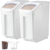 image:imageVEVOR Rice Storage Container 45Gallon20L x2 Capacity Large Dog Food Dispenser Bin Kitchen Ingredient Grain Cereal Flour Bin Pet food Containers with Wheels 2 Measuring Cups Airtight Lid 2 Pack45 Gallon2