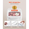 image:imageVEVOR Rice Storage Container 45Gallon20L x2 Capacity Large Dog Food Dispenser Bin Kitchen Ingredient Grain Cereal Flour Bin Pet food Containers with Wheels 2 Measuring Cups Airtight Lid 2 Pack45 Gallon2