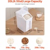 image:imageVEVOR Rice Storage Container 45Gallon20L x2 Capacity Large Dog Food Dispenser Bin Kitchen Ingredient Grain Cereal Flour Bin Pet food Containers with Wheels 2 Measuring Cups Airtight Lid 2 Pack45 Gallon1