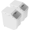 image:imageVEVOR Rice Storage Container 45Gallon20L x2 Capacity Large Dog Food Dispenser Bin Kitchen Ingredient Grain Cereal Flour Bin Pet food Containers with Wheels 2 Measuring Cups Airtight Lid 2 Pack35 Gallon2