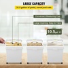 image:imageVEVOR Rice Storage Container 45Gallon20L x2 Capacity Large Dog Food Dispenser Bin Kitchen Ingredient Grain Cereal Flour Bin Pet food Containers with Wheels 2 Measuring Cups Airtight Lid 2 Pack105 Gallon 3 Set