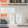 image:imageVEVOR Rice Storage Container 45Gallon20L x2 Capacity Large Dog Food Dispenser Bin Kitchen Ingredient Grain Cereal Flour Bin Pet food Containers with Wheels 2 Measuring Cups Airtight Lid 2 Pack35 Gallon2