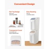 image:imageVEVOR Rice Storage Container 45Gallon20L x2 Capacity Large Dog Food Dispenser Bin Kitchen Ingredient Grain Cereal Flour Bin Pet food Containers with Wheels 2 Measuring Cups Airtight Lid 2 Pack45 Gallon2