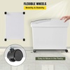 image:imageVEVOR Rice Storage Container 45Gallon20L x2 Capacity Large Dog Food Dispenser Bin Kitchen Ingredient Grain Cereal Flour Bin Pet food Containers with Wheels 2 Measuring Cups Airtight Lid 2 Pack105 Gallon 3 Set