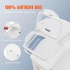 image:imageVEVOR Rice Storage Container 45Gallon20L x2 Capacity Large Dog Food Dispenser Bin Kitchen Ingredient Grain Cereal Flour Bin Pet food Containers with Wheels 2 Measuring Cups Airtight Lid 2 Pack35 Gallon2