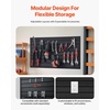 image:imageVEVOR Slat Wall Paneling 2 x 4 ft PVC Garage Slatwall with Modular Design Black Slat Wall EasytoInstall Adjustable Slatwall Panel with Coupling Structure amp DIY Cutting Fits for Storage amp DisplayBlack