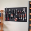 image:imageVEVOR Slat Wall Paneling 2 x 4 ft PVC Garage Slatwall with Modular Design Black Slat Wall EasytoInstall Adjustable Slatwall Panel with Coupling Structure amp DIY Cutting Fits for Storage amp DisplayBlack
