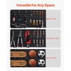 image:imageVEVOR Slat Wall Paneling 2 x 4 ft PVC Garage Slatwall with Modular Design Black Slat Wall EasytoInstall Adjustable Slatwall Panel with Coupling Structure amp DIY Cutting Fits for Storage amp DisplayBlack