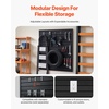 image:imageVEVOR Slat Wall Paneling 4 x 4 ft MDF Garage Slatwall with Modular Design White Slat Wall EasytoInstall Adjustable Slatwall Panel with Coupling Structure amp DIY Cutting Fits for Storage amp DisplayBlack