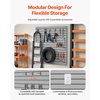 image:imageVEVOR Slat Wall Paneling 4 x 4 ft MDF Garage Slatwall with Modular Design White Slat Wall EasytoInstall Adjustable Slatwall Panel with Coupling Structure amp DIY Cutting Fits for Storage amp DisplayGray