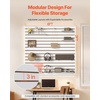 image:imageVEVOR Slat Wall Paneling 4 x 4 ft MDF Garage Slatwall with Modular Design White Slat Wall EasytoInstall Adjustable Slatwall Panel with Coupling Structure amp DIY Cutting Fits for Storage amp DisplayWhite