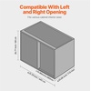 image:imageVEVOR Swing Left Blind Corner Cabinet Pull Out Organizer for 36 inch Width Blind Cabinet 2 Tier Height Adjustable Swing Tray Soft Close Kitchen Cloud Blind Organizer Left Open3 Tier