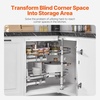 image:imageVEVOR Swing Left Blind Corner Cabinet Pull Out Organizer for 36 inch Width Blind Cabinet 2 Tier Height Adjustable Swing Tray Soft Close Kitchen Cloud Blind Organizer Left Open2 Tier  Left Open